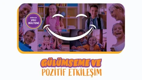 Ekim Ayı Veli Bülteni kapağı: “Gülümseme ve pozitif etkileşim”; gülümseyen çocuklar ve yetişkinlerin kolajı